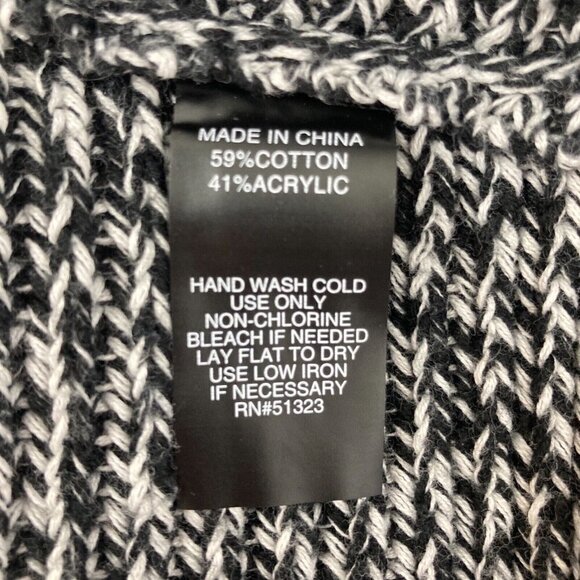 Vince Camuto Two-Pocket Black/White Sweater Size Large - Picture 6 of 7